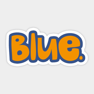 Blue. Sticker